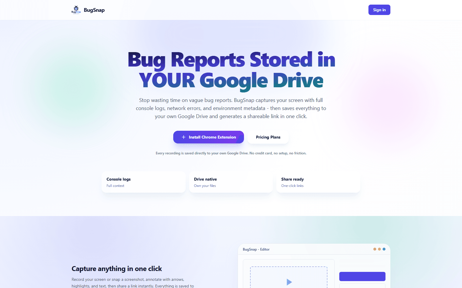 Bugsnap Browser Extension